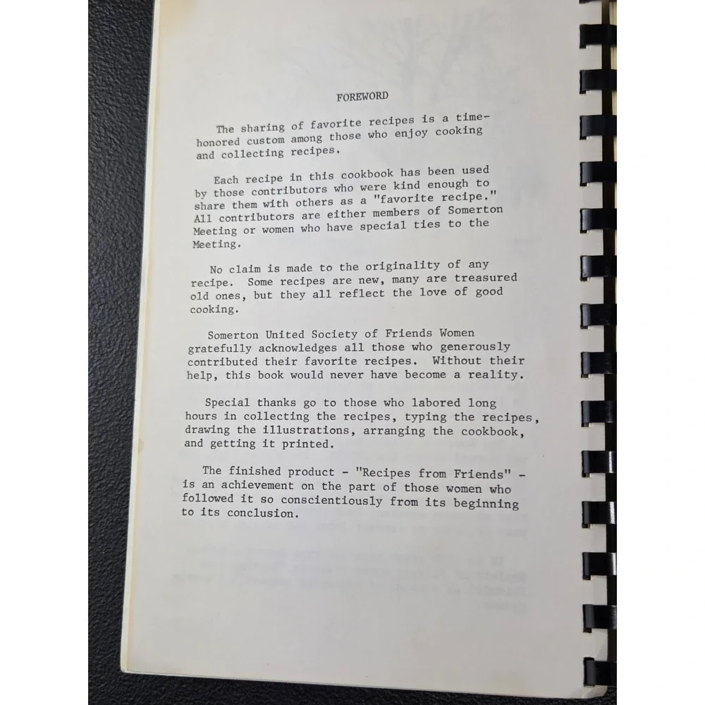 VTG Recipes From Friends United Society of‎ Friends Somerton VA Meeting Cookbook